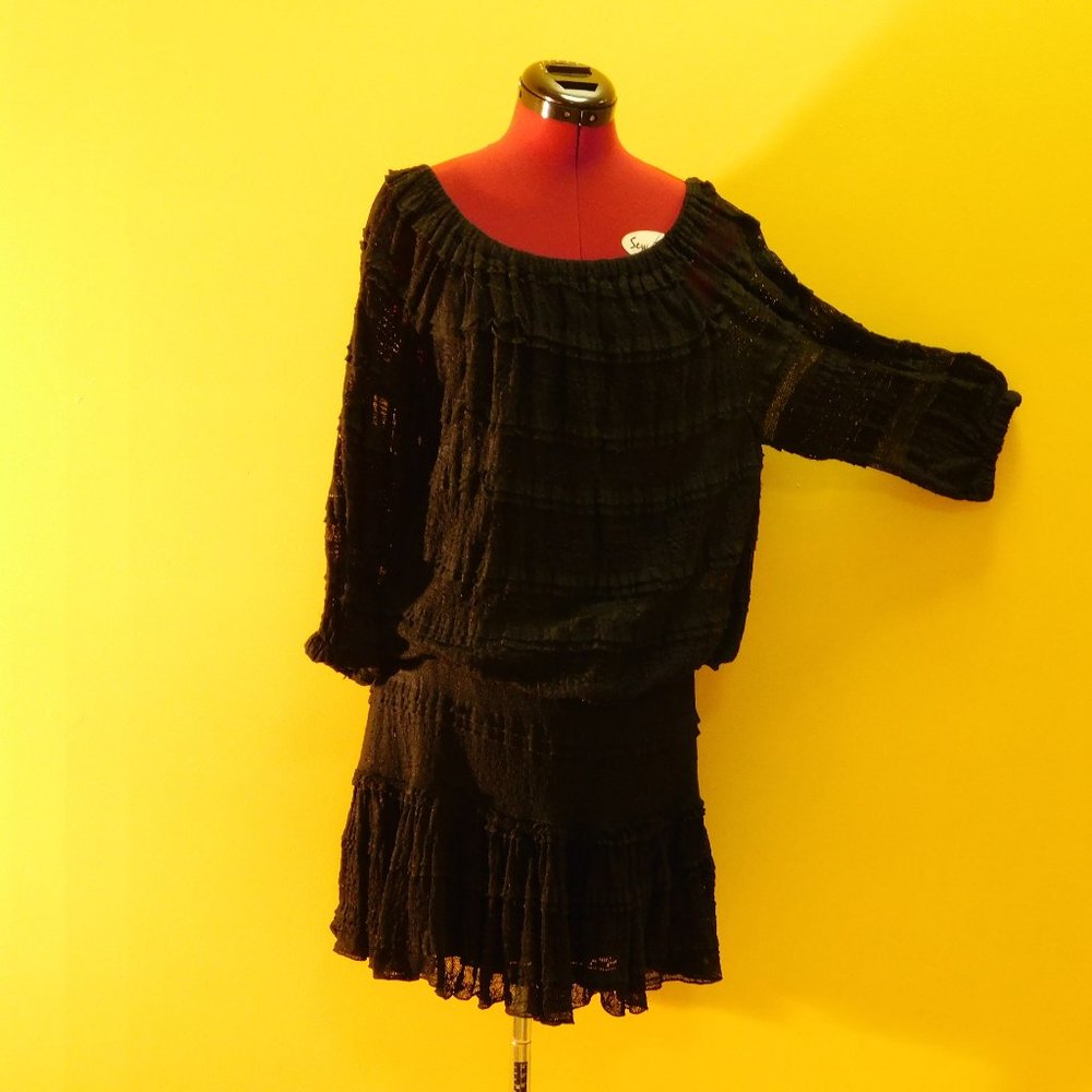 Candies Black Drop waist Midi Dress XL